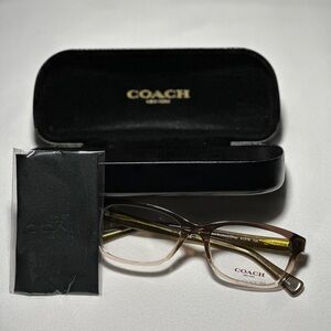 Coach Brown and Gold Eyeglasses with Black Case